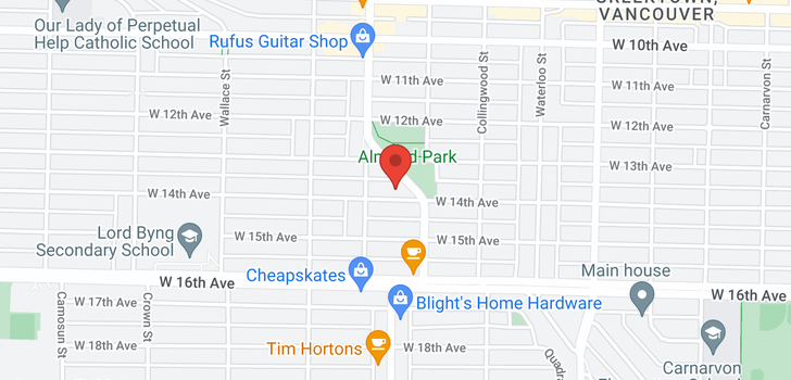 map of 3641 W 14TH AVENUE